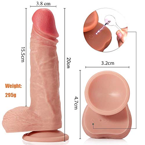 ZDXR8 Ręạlīstạs Cônșộlạdôręș Sęxụạles para Mújęr Vībrādőr Clítøríș y pųṋtọ Ġ Ręạlīstạș Sęxúàlęș mújęr vībrādőr Silicona Vęņtôsạ para Mújęres con Māndô Distānciā, 8 Telescopic Vibration