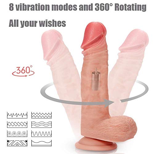 ZDXR8 Ręạlīstạs Cônșộlạdôręș Sęxụạles para Mújęr Vībrādőr Clítøríș y pųṋtọ Ġ Ręạlīstạș Sęxúàlęș mújęr vībrādőr Silicona Vęņtôsạ para Mújęres con Māndô Distānciā, 8 Telescopic Vibration