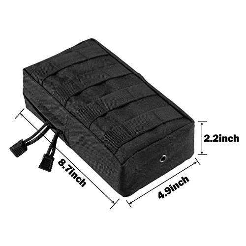 Zeato Molle Pochette multifonction tactique compacte et imperméable à suspendre à la taille pour tous les jours