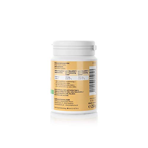 ZeinPharma Vitamina C Mono Polvo, 1er Pack (1 x 250 g)