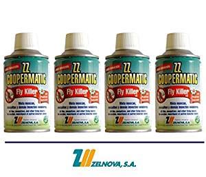 ZELNOVA - Copermatic Recambio Insecticida Fly Killer Coopermatic Zelnova 250 Ml - Pack 4 unidades