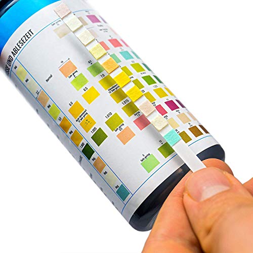 ZenMedix 150 Tiras Reactivas de Analisis de Orina Prémium | Tiras Reactivas Glucosa | Prueba de Diabetes/Glucosa, Cetonas y demás | Tiras Reactivas Cetosis | Conformidad CE