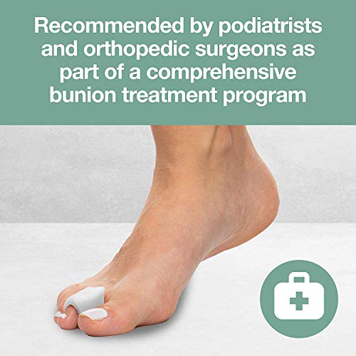 ZenToes Pack de 4 separadores de dedos y esparcidores para juanetes, dedos superpuestos y la deriva pan (blanco)