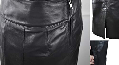 Zerimar Falda Ante | Falda de Cuero | Falda Mujer Casual | Faldas Piel Mujer | Falda Larga Mujer | Faldas Piel de Ante Mujer | Falda Cuero Larga