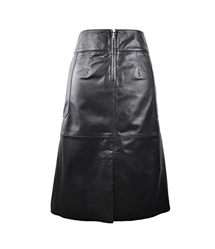 Zerimar Falda Ante | Falda de Cuero | Falda Mujer Casual | Faldas Piel Mujer | Falda Larga Mujer | Faldas Piel de Ante Mujer | Falda Cuero Larga