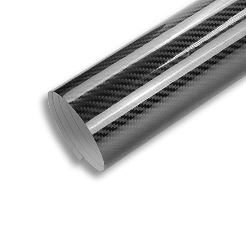 ZERTRAN Car Styling Impermeable Negro Brillante 5D Fibra de Carbono Película de Vinilo Envoltura de Coche con Burbuja Libre de Aire DIY Car Tuning Parte Etiqueta (152 * 30cm)