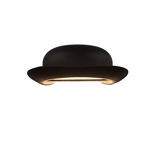 ZGGYA 2020 Nueva simple sombrero Aplique de pared creativo pórtico de la lámpara del pasillo del pasillo luces de la sala dormitorio Luz a la pared a prueba de agua al aire libre de las luces de la ca