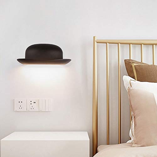 ZGGYA 2020 Nueva simple sombrero Aplique de pared creativo pórtico de la lámpara del pasillo del pasillo luces de la sala dormitorio Luz a la pared a prueba de agua al aire libre de las luces de la ca