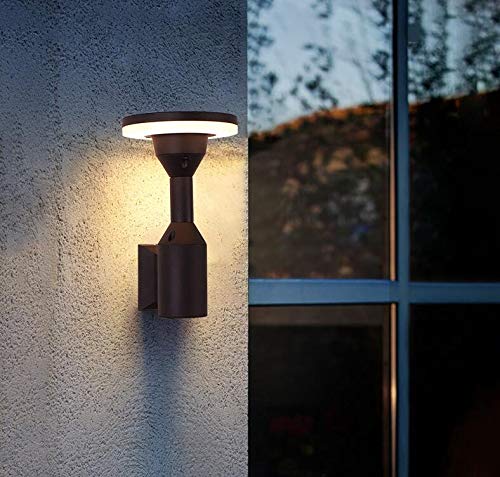ZGGYA Soporte moderno al aire libre a prueba de polvo impermeable de la luz Lámpara de pared de modernas luces de la pared simple LED luces de puerta de pasillo Lámpara de pared exterior Escaleras ala