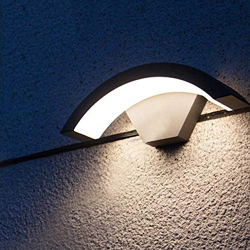 ZGGYA Tecnología moderna Arte Aplique simple LED dormitorio impermeable Lámpara de pared exterior Patio Jardín Villa Park Light Bracket Gate luces de la pared del edificio de la sala creativas Luces d