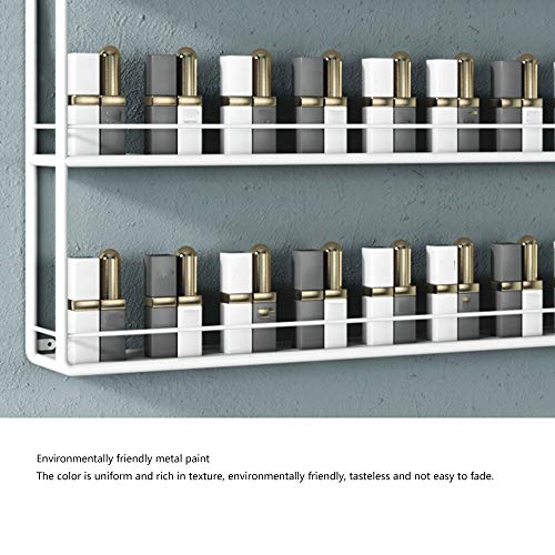 ZhaoXH-Baldas flotantes Clavo de La Pared Polaca Estantes Tipo Holder Casa Metal Esmalte de Uñas Del Organizador Del Almacenaje Del Marco de La Pantalla Dispone de Botellas de Cosméticos O Aceites Ese