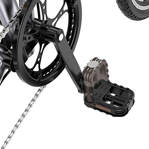 ZHIFENGLIU Bicicleta Plegable, Mini Bicicleta Ultra-Ligero Y Conveniente, Vespa Trasera Unisex De Absorción De Choques,Plata,14inch