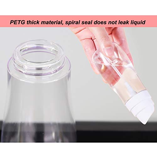 Zhou Botella de Viaje de cosméticos, Botellas de plástico, Botellas exprimibles con Tapas, Ideal para loción de Perfume, champús decantadores, cremas solares