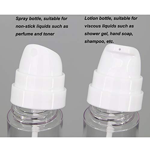 Zhou Botella de Viaje de cosméticos, Botellas de plástico, Botellas exprimibles con Tapas, Ideal para loción de Perfume, champús decantadores, cremas solares