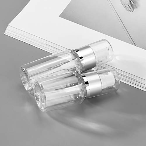 Zhou Botellas de Viaje Transparentes, Botellas de plástico-Botellas exprimibles con Tapa, Ideales para lociones, champús, cremas solares, geles (Size : 50ml*2)