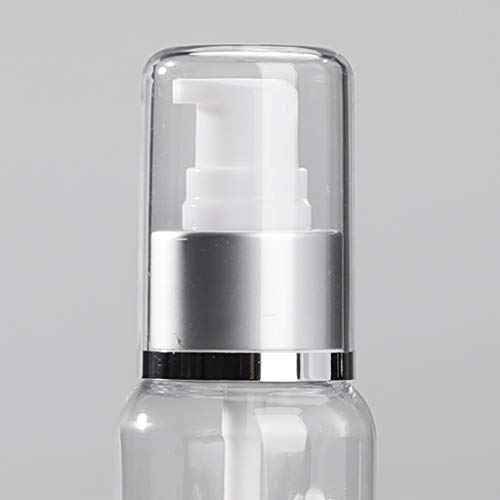 Zhou Botellas de Viaje Transparentes, Botellas de plástico-Botellas exprimibles con Tapa, Ideales para lociones, champús, cremas solares, geles (Size : 50ml*2)
