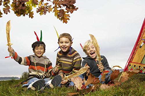 Zhou-long - Juego de Cuchillos de Madera para niños, Hecho a Mano, Cuerda de cáñamo con tradición China