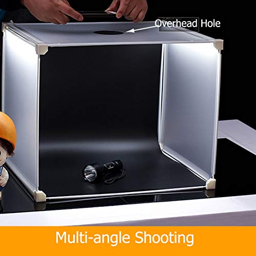 ZHOUHUAW Caja De Luz De Estudio, Kit De Iluminación para Fotografía De Mesa, Tienda De Tiro De 40 * 40 Cm con Caja De Luz,Mini Cabina De Tiro, Tienda De Campaña Profesional,60cm