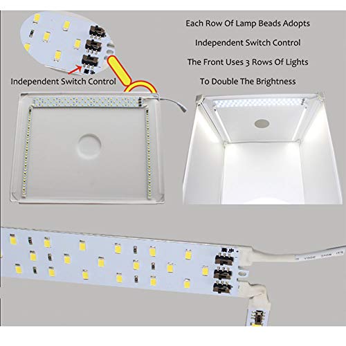 ZHOUHUAW Caja De Luz para Estudio Fotográfico, con Iluminación De Tubo Fluorescente, Portátil Adecuado para Fotografías Profesionales De Primeros Planos Y Tomas De Productos