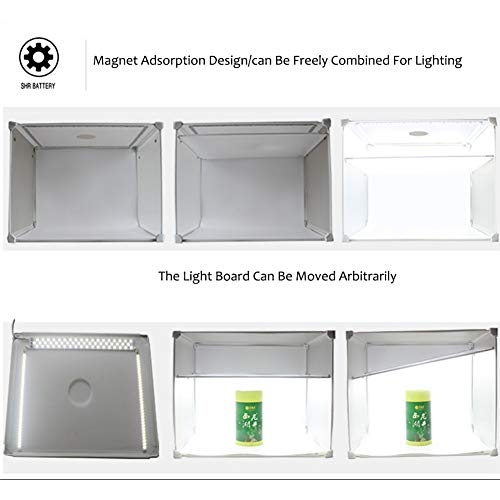 ZHOUHUAW Caja De Luz para Estudio Fotográfico, con Iluminación De Tubo Fluorescente, Portátil Adecuado para Fotografías Profesionales De Primeros Planos Y Tomas De Productos