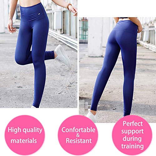 ZHRUI Pantalones para Adelgazar,Pantalones Deportivos Mujer, Pantalón de Sudoración Adelgazar, Leggings Push Up, Mallas Termicos de Neopreno, Faja Reductora Adelgazante para Deporte (Azul, M)