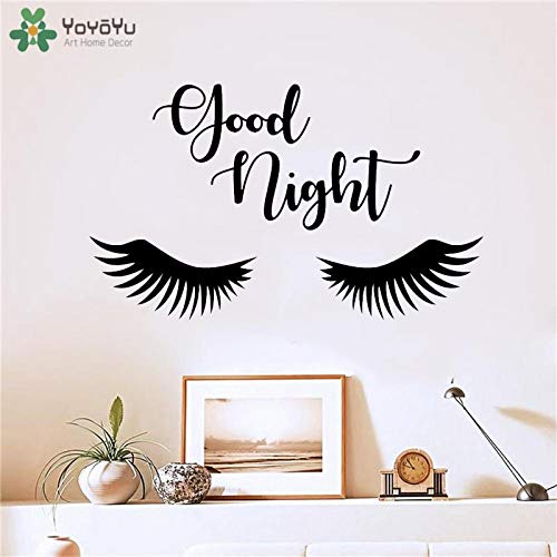 zhuziji Wall Stickers Barcelona，S Good Night Eyelashes S Beauty Girl PVC Household Waterproof Children. Living Room. Bedroom Wall Sticke92x57cm