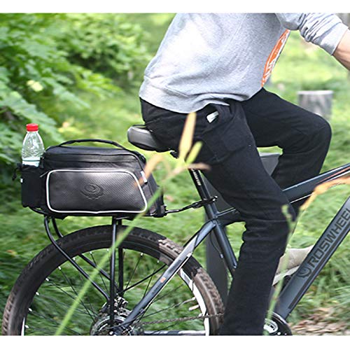Zidao Bicicleta Bolsa De Transporte, Compartimiento Equipaje Maletas Resistente Al Agua para Bicicletas del Tronco Asiento Bolsas Sillín Ciclistas Que Acampan La Motocicleta Tours,Negro