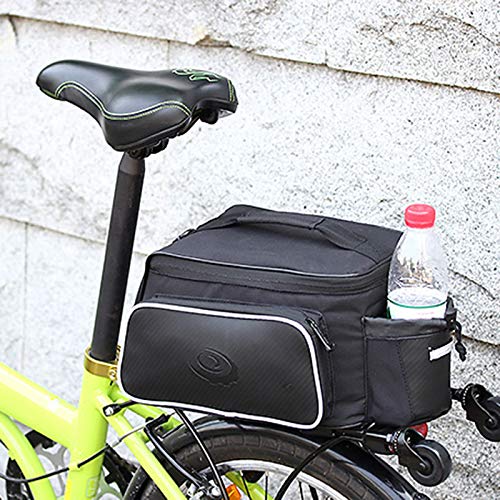 Zidao Bicicleta Bolsa De Transporte, Compartimiento Equipaje Maletas Resistente Al Agua para Bicicletas del Tronco Asiento Bolsas Sillín Ciclistas Que Acampan La Motocicleta Tours,Negro