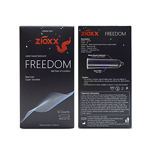 Zioxx - Los preservativos más finos del mundo, base de agua, 12 unidades