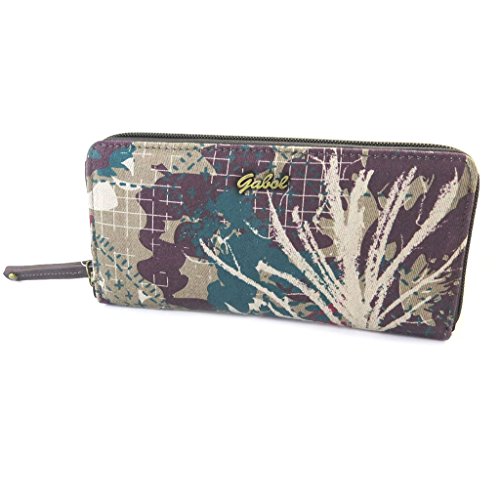 Zip cartera 'Gabol'violeta topo - 20x10x3 cm.