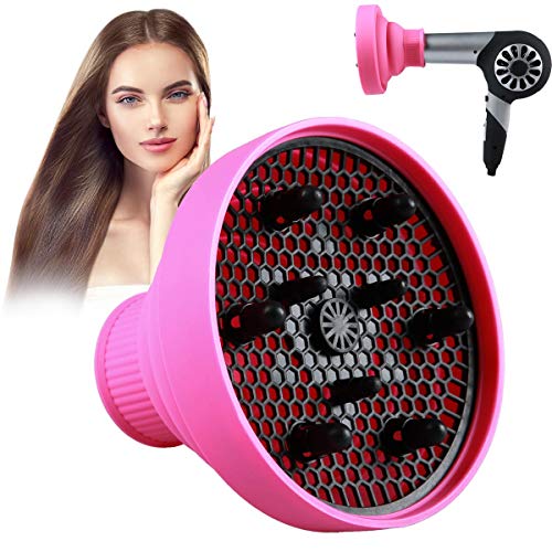 ZITFRI - Difusor universal para el cabello, difusor de viaje universal, difusor plegable portátil Imetec Difusor de pelo universal Rizos con diámetro exterior de 4-6 cm