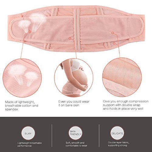ZJchao Cinturón de Embarazo, Apoyo Abdominal y Lumbar para Mujeres Embarazadas, elástico, cómodo (Old Style)