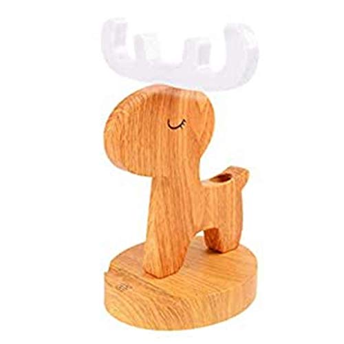 Zjcpow Soporte for teléfono móvil de la Historieta luz de la Noche de Carga USB Protección de los Ojos de Almacenamiento Titular de la Pluma lámpara de Escritorio (Color: A) xuwuhz (Color : A)