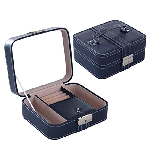 ZJZ Nueva Caja de joyería de Cuero de PU Caja de Almacenamiento de joyería portátil portátil Caja de joyería Dulce Japonesa