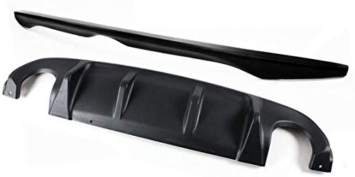 ZKAIAR Alerón de Tapa de Maletero, Nuevo 1 Pieza, Cubierta de alerón de Maletero ABS Negro Brillante automático, ala de retención de Agua para Tesla Model 3 2018+