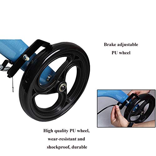 ZKORN Andador de Edad Avanzada, Rodillos Plegables Andador de Ayuda para Caminar en Aluminio Hospital Essentials Fácil de Transportar Ancianos Reposabrazos Muletas Andador de 4 Ruedas Manijas e