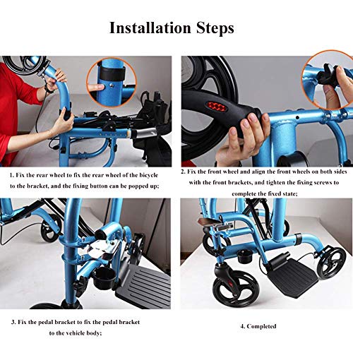 ZKORN Andador de Edad Avanzada, Rodillos Plegables Andador de Ayuda para Caminar en Aluminio Hospital Essentials Fácil de Transportar Ancianos Reposabrazos Muletas Andador de 4 Ruedas Manijas e