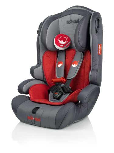 ZOE&JOE Scandinavian ZJ213 Silla de coche para niños - Grupos 1, 2 Y 3 de 9-36 kg gris y roja. Normativa Europea ECE R44/04