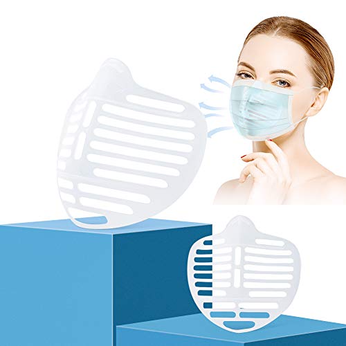 ZOENA 10 piezas máscara facial soporte interno marco de apoyo 3D transpirable máscara interior soporte soporte reutilizable cara lápiz labial protector transparente