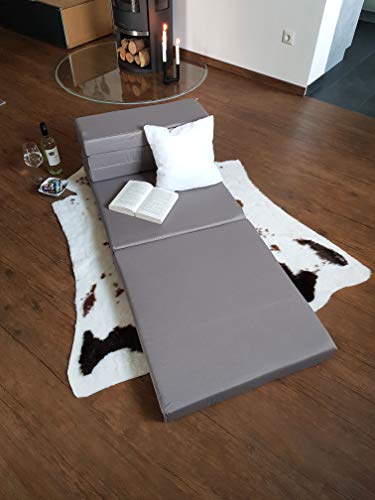 ZOLLNER Colchón Plegable para Invitados, 65x220 cm, Gris