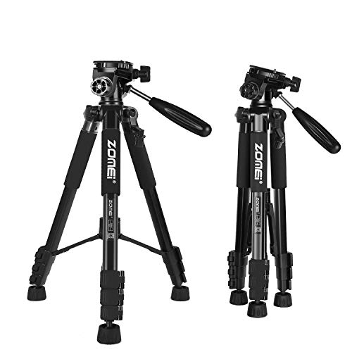 Zomei Trípode, Z666 140cm Kunststoff + Aluminium Schwarz, Z666 140cm Kunststoff + Aluminium