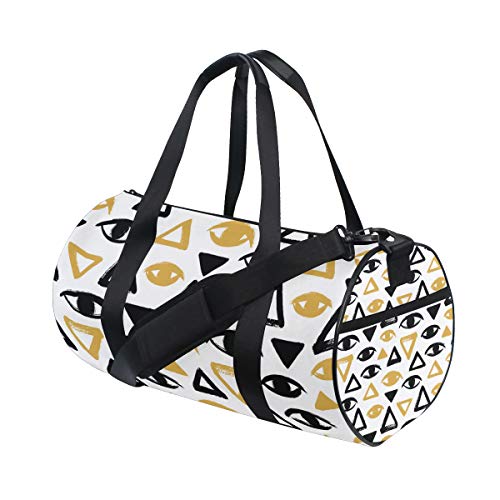 ZOMOY Bolsa de Deporte,Cepillo Dibujado Triángulos Ojos,Nuevo Cilindro de impresión Bolsas de Ejercicios Bolsa de Viaje Equipaje Bolsa de Lona ZOMOY Bolsa de Deporte,Cepillo Dibujado Triángulos Ojos,Nuevo Cilindro de impresión Bolsas de Ejercicios Bolsa de Viaje Equipaje Bolsa de Lona