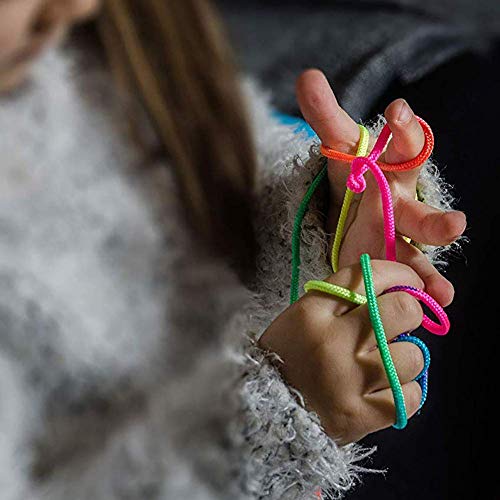 ZoneYan Juego Dedos Cuerda, Rainbow Ropes 10pcs, Juego Cuerdas Manos