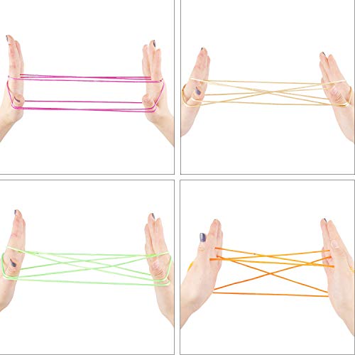 ZoneYan Juego Dedos Cuerda, Rainbow Ropes 10pcs, Juego Cuerdas Manos