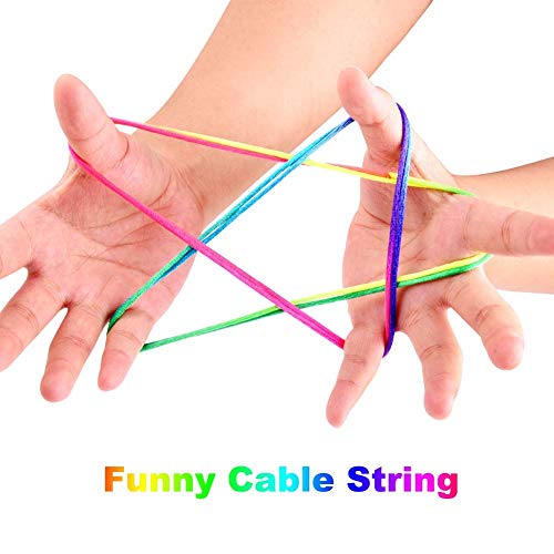 ZoneYan Juego Dedos Cuerda, Rainbow Ropes 10pcs, Juego Cuerdas Manos