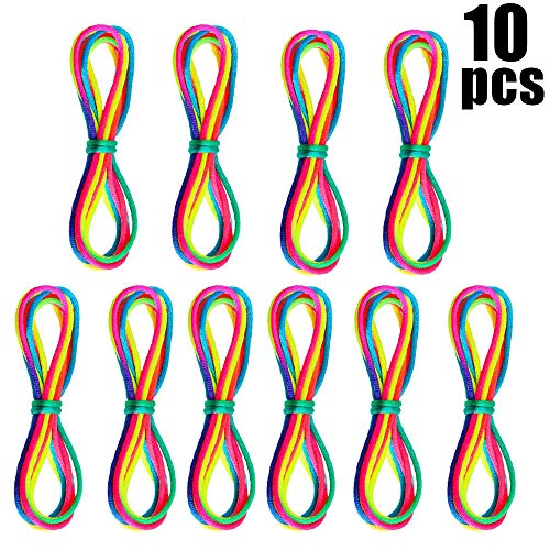 ZoneYan Juego Dedos Cuerda, Rainbow Ropes 10pcs, Juego Cuerdas Manos