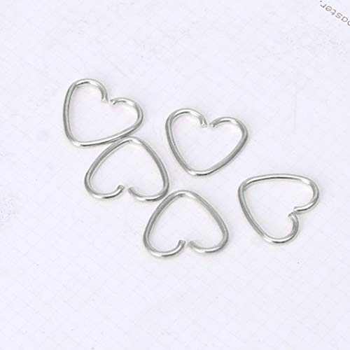 ZOOMY Corazón en Forma de Falso Tragus Piercing Hoop Helix Cartílago Tragus Stud Pendiente - Plata