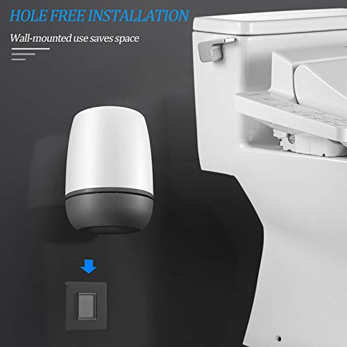 Zorara Escobilla de Baño, WC Cepillo para Inodoro, Escobillas WC, con Cerdas de Silicona Limpias y Secado Rápido Kit, de Limpieza Profunda Escobilla de Baño, Blanco