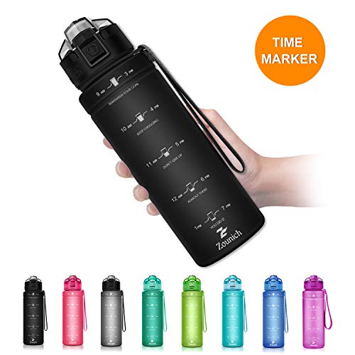ZOUNICH Botella Agua Deporte, Botella Agua Niños sin BPA Reutilizable Plástico Tritan - 500 ml / 700 ml / 1 l / 1.2 l, Cantimploras para Te con Filtro, para Infantil, Gimnasio, Bicicleta