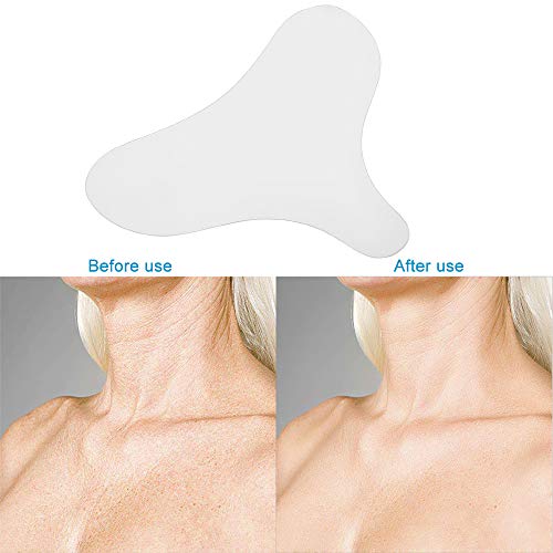 zroven Reutilizable Anti Arrugas Pecho Pad + Cuello Pad Silicona Eliminación transparente Parche Cuidado de la piel Eliminar arrugas Líneas finas